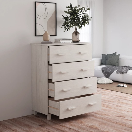 vidaXL Sideboard HAMAR White 79x40x103.5 cm Solid Wood Pine