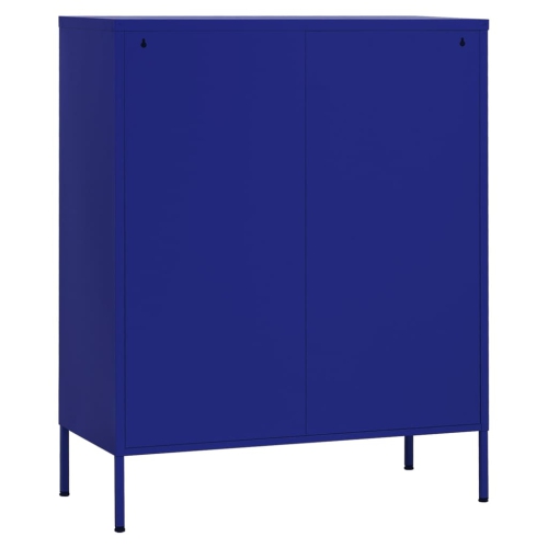 vidaXL Storage Cabinet Navy Blue 80x35x101.5 cm Steel