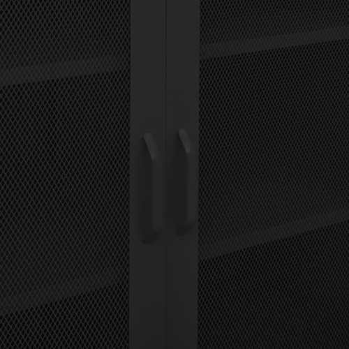 vidaXL Storage Cabinet Black 80x35x101.5 cm Steel