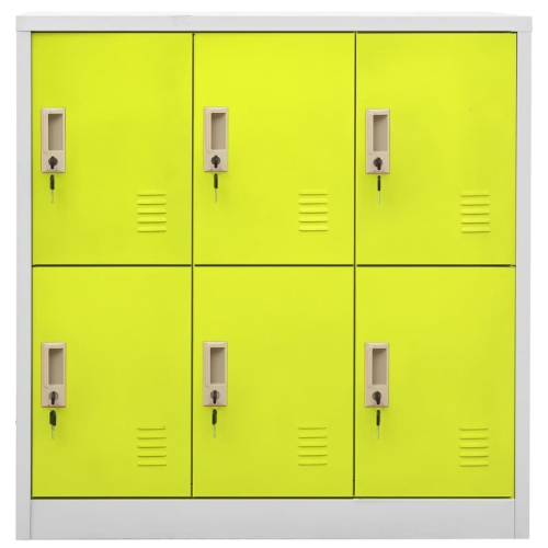 vidaXL Locker Cabinets 5 pcs Light Grey and Green 90x45x92.5 cm Steel