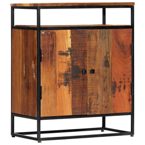 VIDAXL  Side Cabinet 60X35X76 Cm Solid Reclaimed Wood And Steel