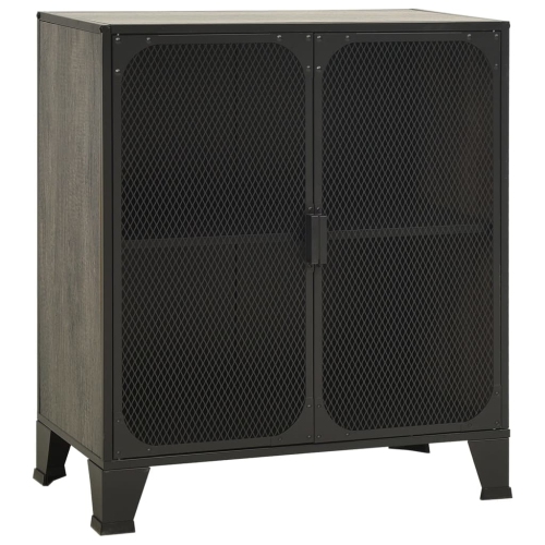VIDAXL  Storage Cabinet 72X36X82 Cm Metal And Mdf In Grey