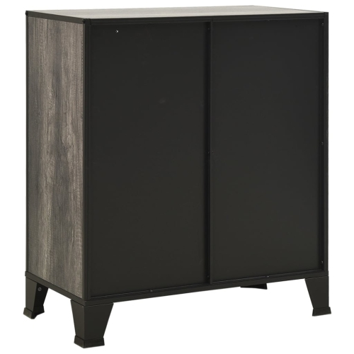 vidaXL Storage Cabinet Grey 72x36x82 cm Metal and MDF