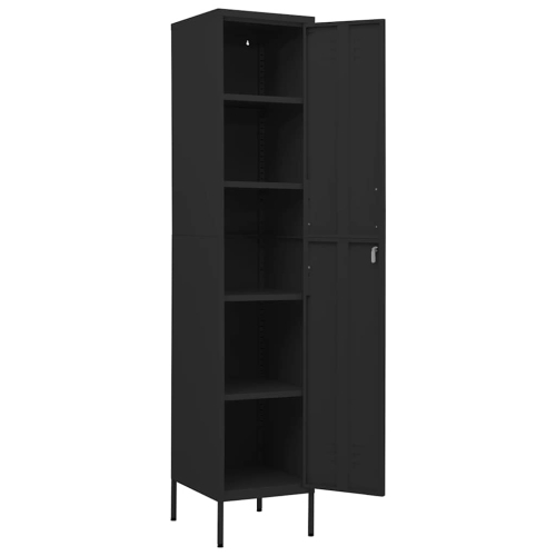 vidaXL Locker Cabinet Black 35x46x180 cm Steel