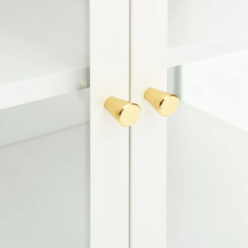 vidaXL Sideboard White 105x35x70 cm Steel and Glass