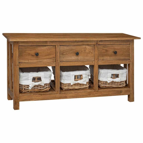 VIDAXL  Sideboard Solid Wood 100X30X50 Cm In Mahogany