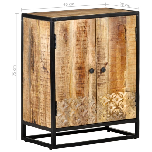 vidaXL Hand Carved Sideboard 60x35x75 cm Solid Mango Wood
