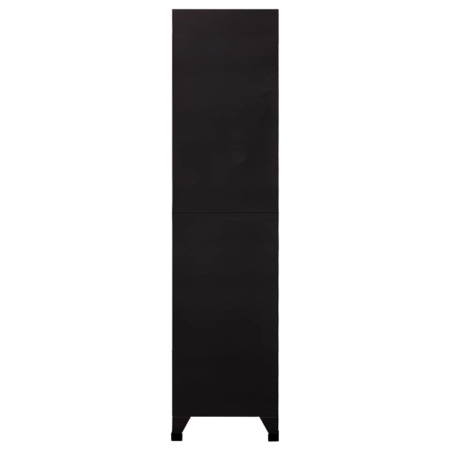 vidaXL Locker Cabinet Black 90x45x180 cm Steel