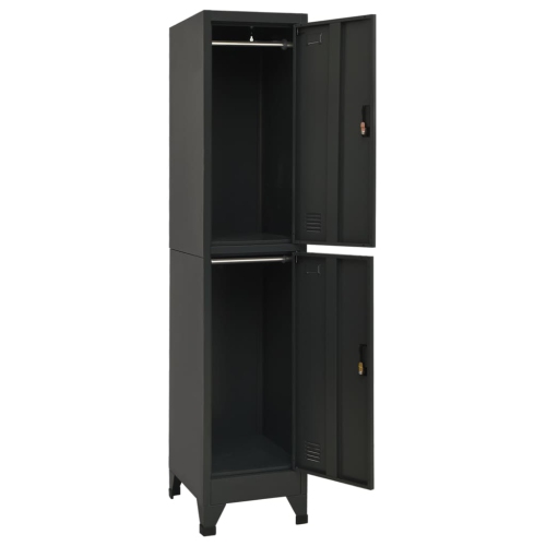 vidaXL Locker Cabinet Anthracite 38x45x180 cm Steel