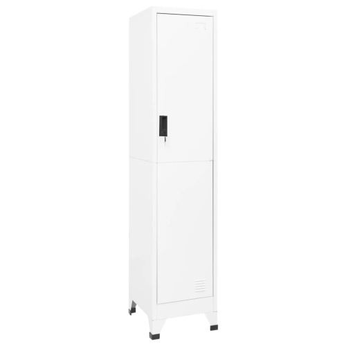 VIDAXL  Locker Cabinet 38X45X180 Cm Steel In White