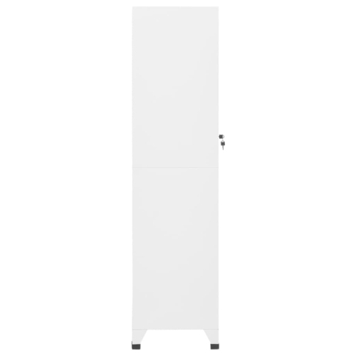 vidaXL Locker Cabinet White 38x45x180 cm Steel