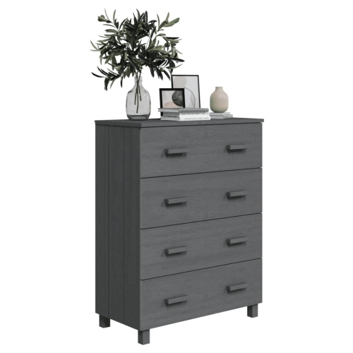 vidaXL Sideboard HAMAR Dark Grey 79x40x103.5 cm Solid Wood Pine