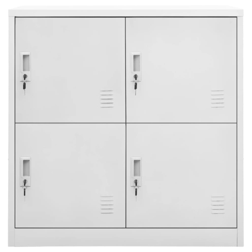 vidaXL Locker Cabinets 2 pcs Light Grey 90x45x92.5 cm Steel