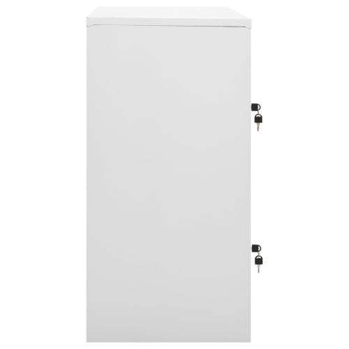 vidaXL Locker Cabinets 2 pcs Light Grey 90x45x92.5 cm Steel