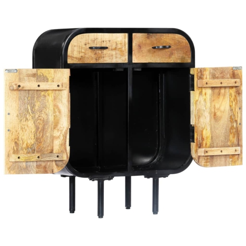 vidaXL Sideboard 60x30x75 cm Solid Mango Wood and Iron