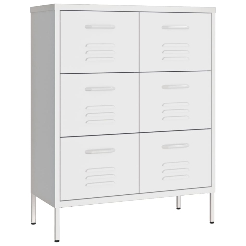Armoire à tiroir vidaXL, blanc, 80 x 35 x 35 po, acier 101,5&nbsp;cm