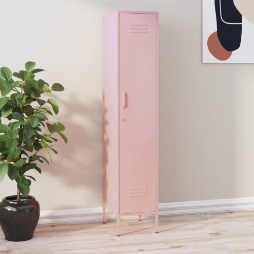 vidaXL Locker Cabinet Pink 35x46x180 cm Steel