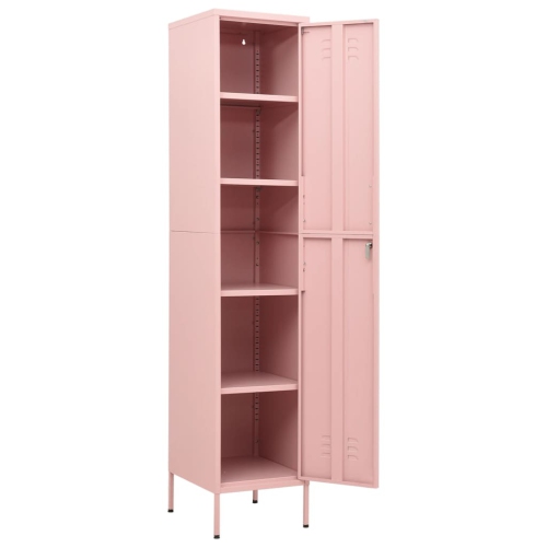 vidaXL Locker Cabinet Pink 35x46x180 cm Steel