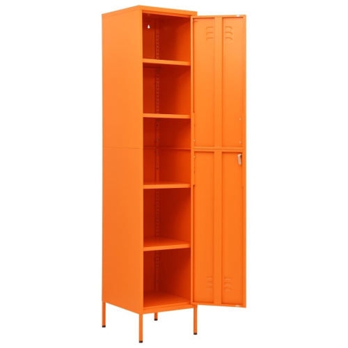 vidaXL Locker Cabinet Orange 35x46x180 cm Steel