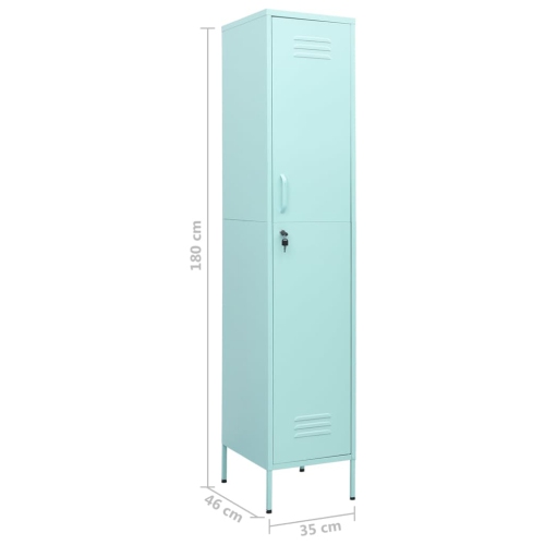 vidaXL Locker Cabinet Mint 35x46x180 cm Steel