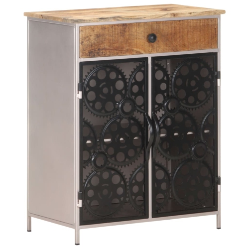 vidaXL Sideboard 60x35x75 cm Rough Mango Wood & Iron