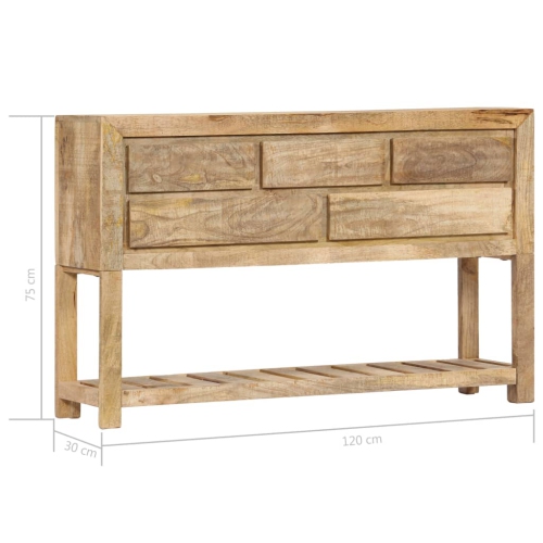Surface de rangement VIdaXL 120 x 30 x 30 po 75&nbsp;cm en bois de manguier massif