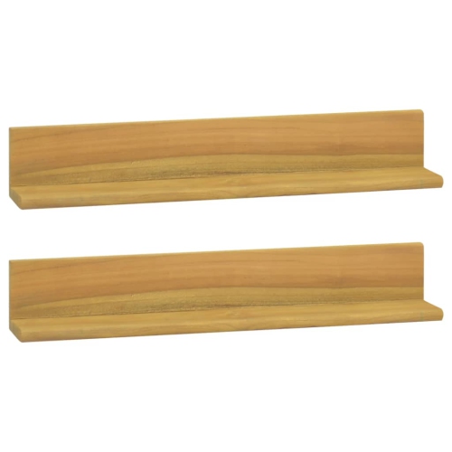 VIDAXL  Wall Shelves 2 PCs 60X10X10 Cm Solid Wood Teak