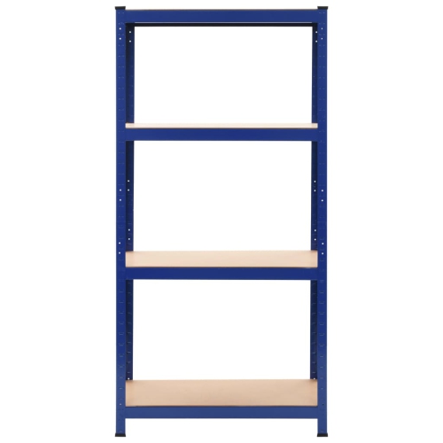 vidaXL Storage Shelves 2 pcs Blue 80x40x160 cm Steel and MDF