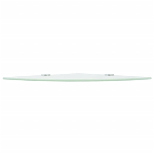 vidaXL Corner Shelf with Chrome Supports Glass White 25x25 cm