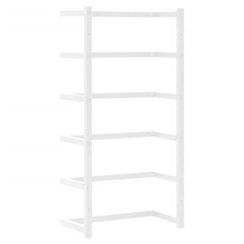 vidaXL Towel Rack White 24x12x48 cm Steel