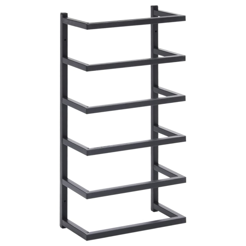 vidaXL Towel Rack Black 24x12x48 cm Steel