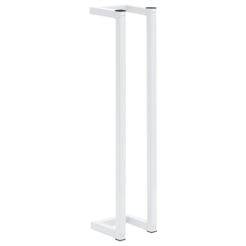 VIDAXL  Towel Rack White 12.5X12.5X60 Cm Steel