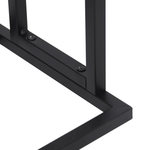 vidaXL Freestanding Towel Rack Black 48x24x78.5 cm Iron