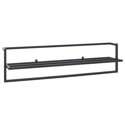 VIDAXL  Towel Rack Black 95X25X22 Cm Iron