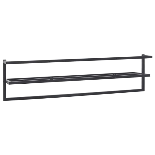 vidaXL Towel Rack Black 95x25x22 cm Iron