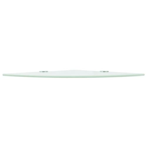 vidaXL Corner Shelf with Chrome Supports Glass White 35x35 cm