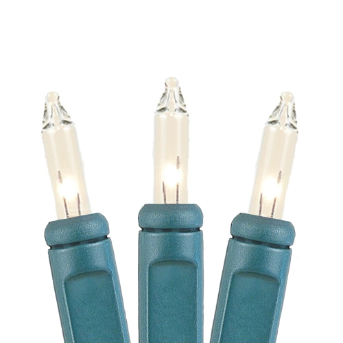 Petite guirlande de lumières de fantaisie de 5 pi et 35 ampoules, ampoules transparentes sur fil vert, lumières de fée espacées de 4&nbsp;po,