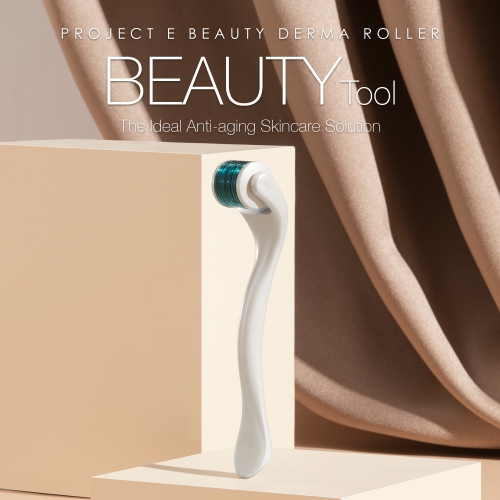 Project E Beauty The Derma Roller | 540 Titanium Microneedle Facial Tool | Collagen Boost | Reduce Scars & Wrinkles