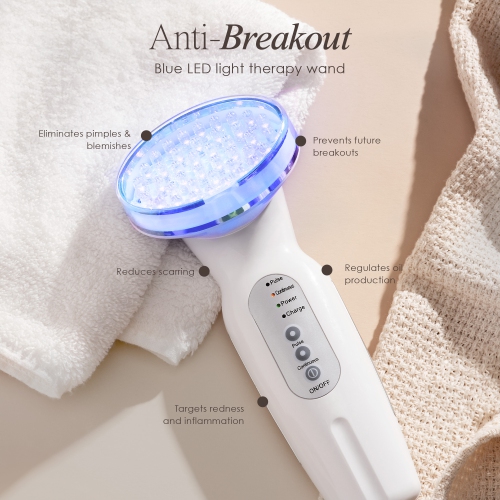 Project E Beauty Blue LED+ | Acne Light Therapy | Anti-Blemish | for Oily Skin | Reduce Dark Spots & Scars | Calm Inflammation