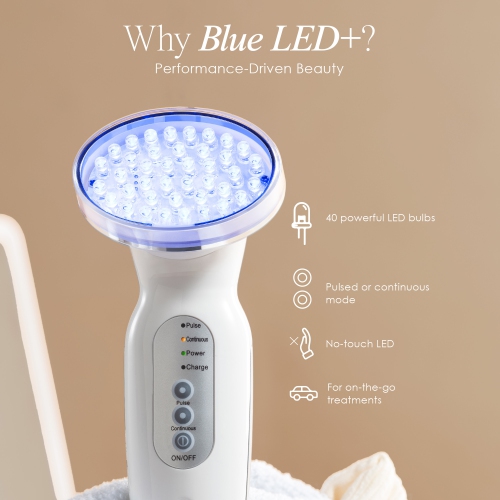 Project E Beauty Blue LED+ | Acne Light Therapy | Anti-Blemish | for Oily Skin | Reduce Dark Spots & Scars | Calm Inflammation