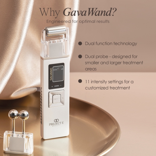Project E Beauty GavaWand | Galvanic Wonder Roller | Smooths & Firms Skin | Reduces Fine Lines & Wrinkles | Pore Cleansing