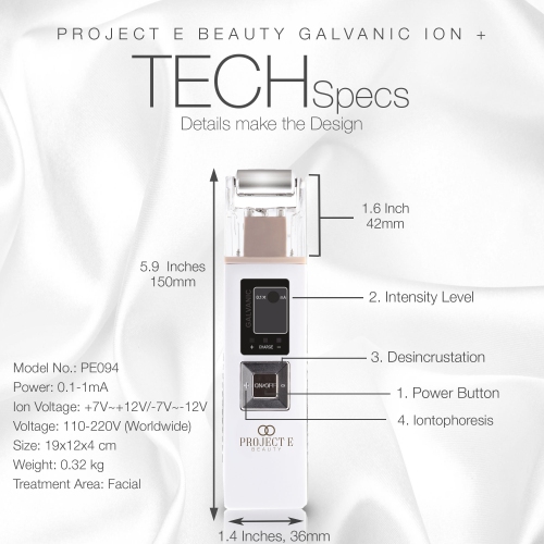 Project E Beauty GavaWand | Galvanic Wonder Roller | Smooths & Firms Skin | Reduces Fine Lines & Wrinkles | Pore Cleansing