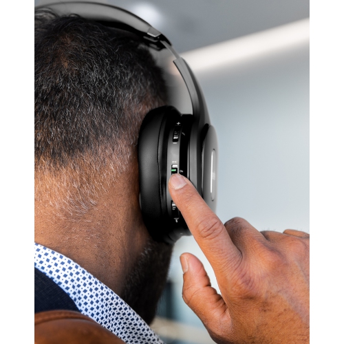 PSB Speakers M4U 9 BLK Over-Ear Wireless Active Noise Cancelling Headphone, Jet Black