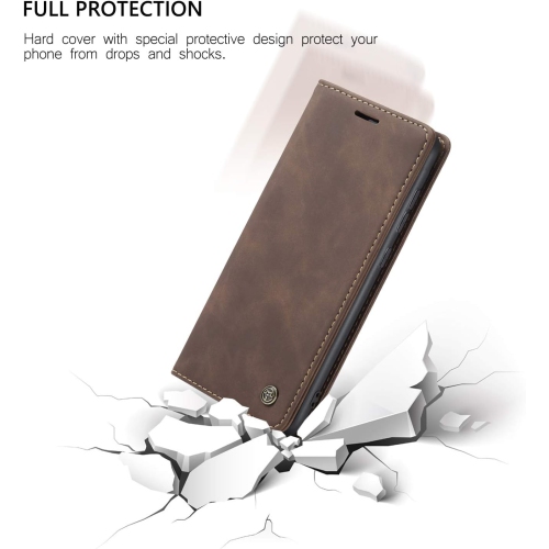 Étui portefeuille à rabat avec béquille magnétique de CaseMe pour Galaxy S20 de Samsung