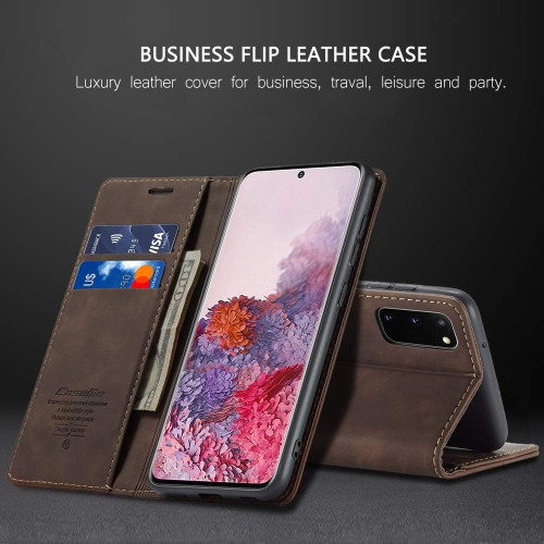 Étui portefeuille à rabat avec béquille magnétique de CaseMe pour Galaxy S20 de Samsung