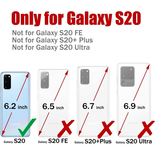 Étui portefeuille à rabat avec béquille magnétique de CaseMe pour Galaxy S20 de Samsung