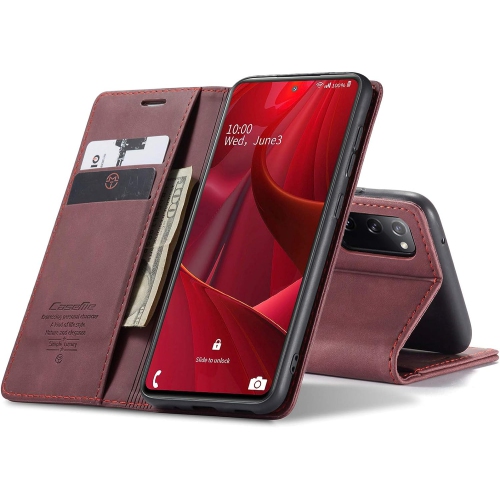 Étui portefeuille à rabat avec béquille magnétique de CaseMe pour Galaxy S20 de Samsung