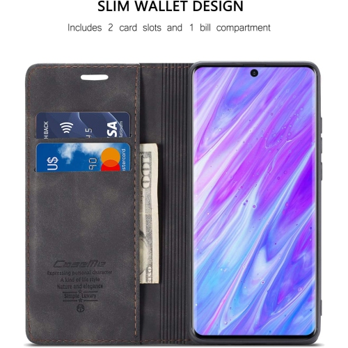 Étui portefeuille à rabat avec béquille magnétique de CaseMe pour Galaxy S20 de Samsung