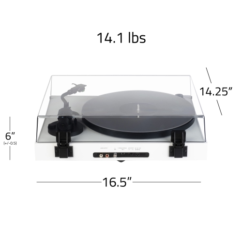 Tourne-disque haute fidélité de Fluance, Audio Technica VM95E, plateau antirésonnant, tapis en acrylique, préamplificateur
