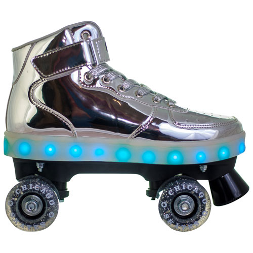 Chicago Pulse Light-Up Roller Skates - Silver - Size 1-8